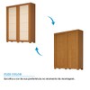 Guarda-Roupa Helena 2 Portas 2 Gavetas 100% Mdf Flex Cinamomo/Off White - Acp Móveis