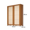 Guarda-Roupa Helena 2 Portas 2 Gavetas 100% Mdf Flex Cinamomo/Off White - Acp Móveis