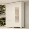 Guarda-Roupa Casal Helena 2 Portas 2 Gavetas com Espelho 100% Mdf Branco - Acp Móveis
