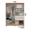 Guarda-Roupa Casal Helena 2 Portas 2 Gavetas com Espelho 100% Mdf Flex Cinamomo/Off White - Acp Móveis
