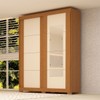 Guarda-Roupa Casal Helena 2 Portas 2 Gavetas com Espelho 100% Mdf Flex Cinamomo/Off White - Acp Móveis
