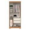 Guarda-Roupa Solteiro Lana 3 Portas 2 Gavetas 100% Mdf Cinamomo/Off White - Acp Móveis