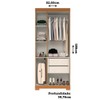 Guarda-Roupa Solteiro Lana 3 Portas 2 Gavetas 100% Mdf Cinamomo/Off White - Acp Móveis