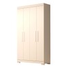 Guarda-Roupa Solteiro Lana 4 Portas 2 Gavetas 100% Mdf Branco - Acp Móveis