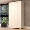 Guarda-Roupa Solteiro Lana 4 Portas 2 Gavetas 100% Mdf Branco - Acp Móveis