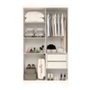 Guarda-Roupa Solteiro Lana 4 Portas 2 Gavetas 100% Mdf Branco - Acp Móveis