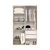 Guarda-Roupa Solteiro Lana 4 Portas 2 Gavetas com Espelho 100% Mdf Branco - Acp Móveis