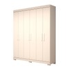 Guarda-Roupa Casal Lana 6 Portas 2 Gavetas 100% Mdf Branco - Acp Móveis