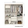 Guarda-Roupa Casal Lana 6 Portas 2 Gavetas 100% Mdf Branco - Acp Móveis