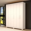 Guarda-Roupa Casal Lana 6 Portas 2 Gavetas 100% Mdf Branco - Acp Móveis