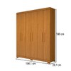 Guarda-Roupa Casal Lana 6 Portas 2 Gavetas 100% Mdf Cinamomo - Acp Móveis