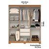 Guarda-Roupa Casal Lana 6 Portas 2 Gavetas 100% Mdf Cinamomo - Acp Móveis