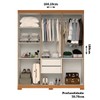 Guarda-Roupa Casal Lana 6 Portas 2 Gavetas 100% Mdf Cinamomo/Off White - Acp Móveis