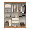 Guarda-Roupa Casal Lana 6 Portas 2 Gavetas 100% Mdf Cinamomo/Off White - Acp Móveis