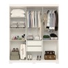 Guarda-Roupa Casal Lana 6 Portas 2 Gavetas com Espelho 100% Mdf Branco - Acp Móveis