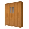 Guarda-Roupa Casal Lana 6 Portas 2 Gavetas com Espelho 100% Mdf Cinamomo - Acp Móveis