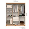 Guarda-Roupa Casal Lana 6 Portas 2 Gavetas com Espelho 100% Mdf Cinamomo - Acp Móveis