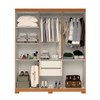 Guarda-Roupa Casal Lana 6 Portas 2 Gavetas com Espelho 100% Mdf Cinamomo/Off White - Acp Móveis