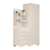 Guarda-Roupa Solteiro Melissa 2 Portas 4 Gavetas com Espelho 100% Mdf Flex Branco - Acp Móveis