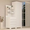 Guarda-Roupa Solteiro Melissa 2 Portas 4 Gavetas com Espelho 100% Mdf Flex Branco - Acp Móveis