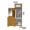 Guarda-Roupa Solteiro Melissa 2 Portas 4 Gavetas com Espelho 100% Mdf Cinamomo - Acp Móveis