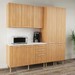Cozinha Compacta Jasmine 9 Portas e 3 Gavetas com Divisor de Talheres Freijó/Mármore Branco - Tecnomobili
