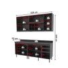 Cozinha Compacta Azaleia 8 Portas e 3 Gavetas com Divisor de Talheres Mármore Lunar/Freijó - Tecnomobili