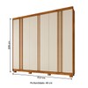 Guarda-Roupa Casal Singapura 6 Portas 4 Gavetas Ripado Off White/Cinamomo - Pnr Móveis