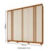 Guarda-Roupa Casal Singapura 6 Portas 4 Gavetas Ripado Off White/Cinamomo - Pnr Móveis