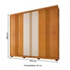Guarda-Roupa Casal Singapura 6 Portas 4 Gavetas Ripado Cinamomo/Off White - Pnr Móveis