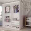 Guarda-Roupa de Bebê Swift 2 Portas 2 Gavetas Branco/Cinamomo - Panorama Móveis