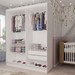 Guarda-Roupa de Bebê Swift 2 Portas 2 Gavetas Branco/Cinamomo - Panorama Móveis
