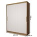 Guarda-Roupa de Bebê Swift 2 Portas 2 Gavetas Cinamomo/Branco - Panorama Móveis