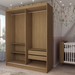 Guarda-Roupa de Bebê Swift 2 Portas 2 Gavetas Cinamomo/Branco - Panorama Móveis