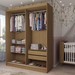 Guarda-Roupa de Bebê Swift 2 Portas 2 Gavetas Cinamomo/Branco - Panorama Móveis