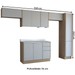Cozinha Completa Canela 9 Portas 3 Gavetas Castanho/Cinza - Panorama Móveis