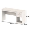 Escrivaninha e Penteadeira Telasul Versa Home com Espelho 2 Gavetas Branco - Telasul