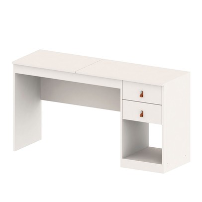 Escrivaninha e Penteadeira Telasul Versa Home com Espelho 2 Gavetas Branco - Telasul