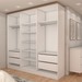 Guarda-Roupa Casal Dubai 6 Portas 4 Gavetas com Cômoda 6 Gavetas 100% Mdf Branco/Olmo - Panorama Móveis
