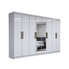 Guarda-Roupa Casal Odisseia 8 Portas 4 Gavetas com Espelho Branco - Panorama Móveis