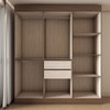 Guarda-Roupa Casal Suíça 6 Portas 2 Gavetas 100% Mdf Castanho/Nude - Panorama Móveis