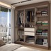Guarda-Roupa Casal Suíça 6 Portas 2 Gavetas 100% Mdf Castanho/Nude - Panorama Móveis