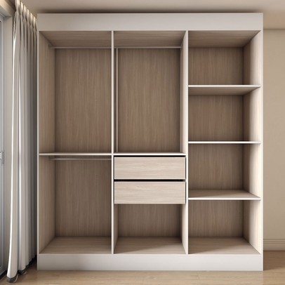 Guarda-Roupa Casal Suíça 6 Portas 2 Gavetas 100% Mdf Branco - Panorama Móveis