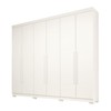 Guarda-Roupa Casal Nubia 6 Portas 4 Gavetas 100% Mdf Branco - Acp Móveis