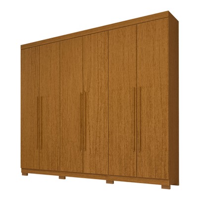 Guarda-Roupa Casal Nubia 6 Portas 4 Gavetas 100% Mdf Cinamomo - Acp Móveis