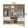 Guarda-Roupa Casal Nubia 6 Portas 4 Gavetas 100% Mdf Cinamomo/Off White - Acp Móveis
