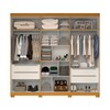 Guarda-Roupa Casal Nubia 6 Portas 4 Gavetas 100% Mdf Cinamomo/Off White - Acp Móveis
