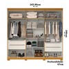 Guarda-Roupa Casal Nubia 6 Portas 4 Gavetas com Espelho 100% Mdf Cinamomo/Off White - Acp Móveis