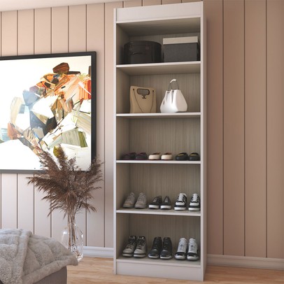 Sapateira França 2 Portas 4 Prateleiras Branco - Panorama Móveis