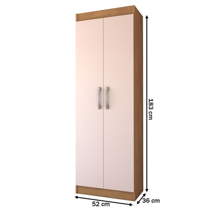 Sapateira França 2 Portas 4 Prateleiras Off Whirte/Nogueira - Panorama Móveis